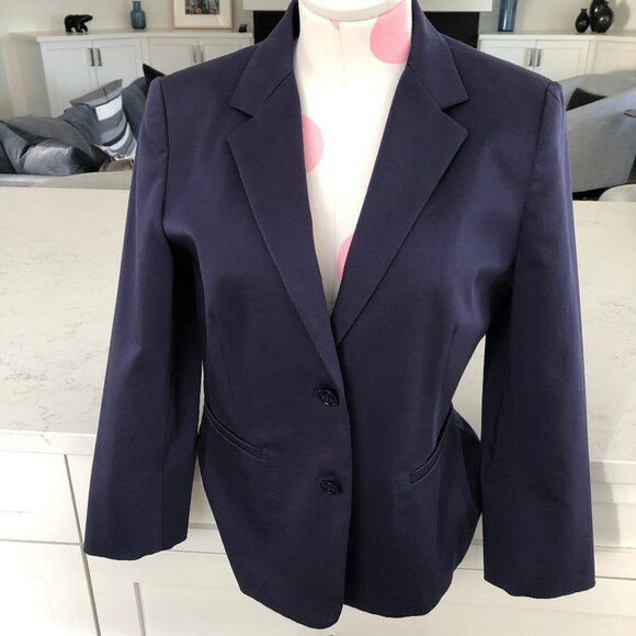 MaxMara Designer Classic 2 Button Cotton Blend 3/4 Slv Jacket Purple Sz 8 NWOT - Picture 1 of 13